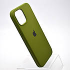 Чохол накладка Silicon Case Full Cover для iPhone 12 Pro Max Army Green Зелений, фото 2
