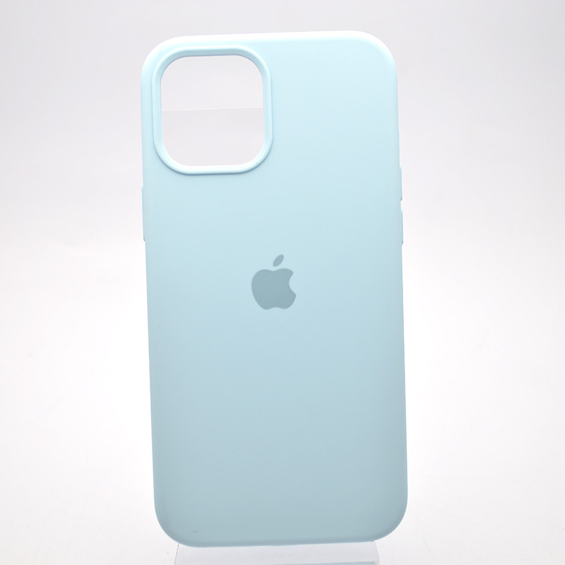 Чохол накладка Silicon Case Full Cover для iPhone 12 Pro Max Lilac Cream Блакитний, фото 1