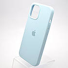 Чохол накладка Silicon Case Full Cover для iPhone 12 Pro Max Lilac Cream Блакитний, фото 3