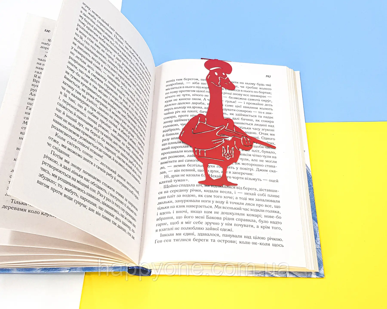 Закладка для книг "Бойовий гусак" (червоний)