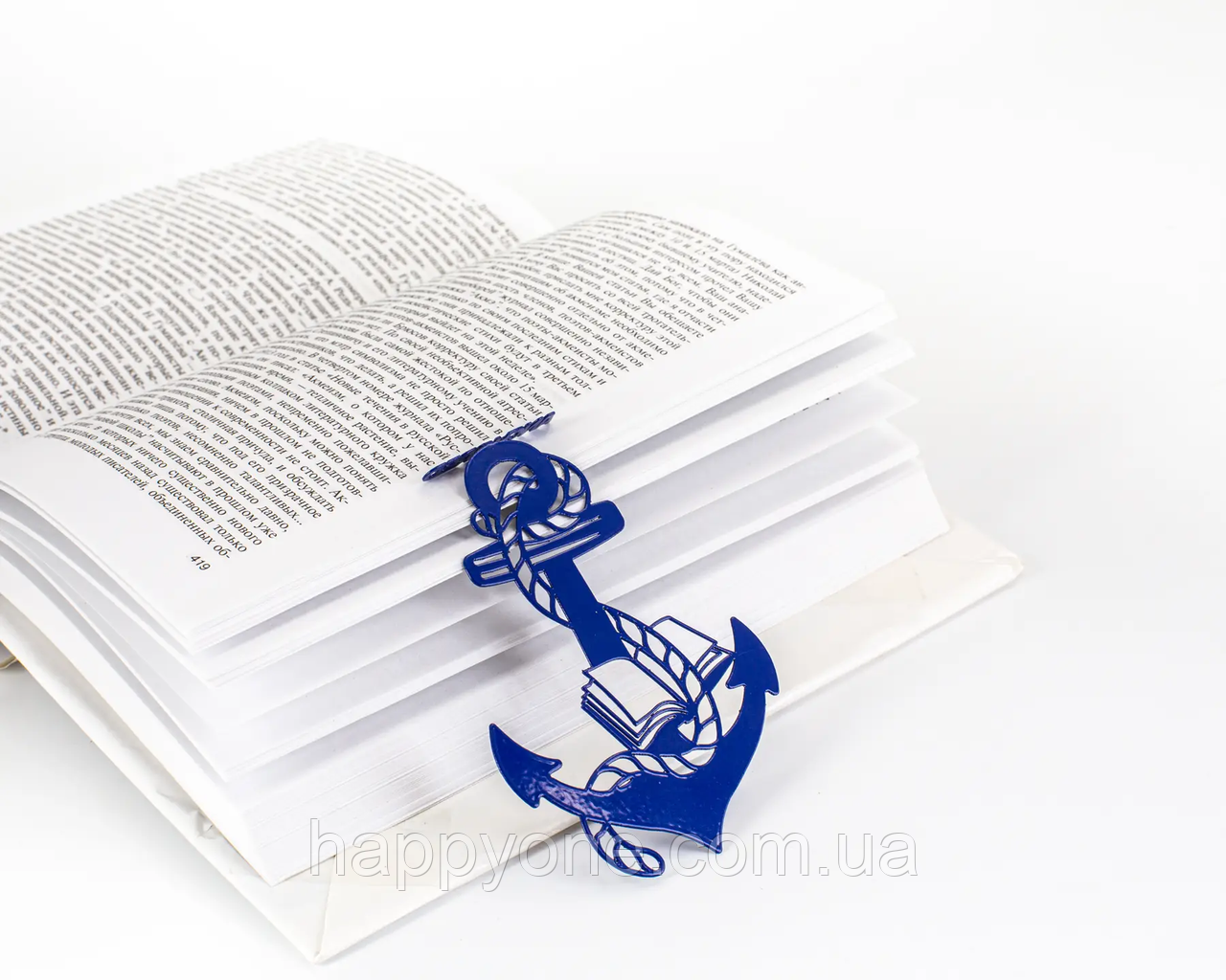Закладка для книг "Синій якір" (синій)