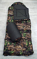 Спальный мешок (спальник) с капюшоном зимний Лес 85*205 см