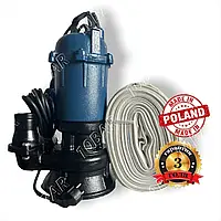 Фекальний насос GRANDWATER 2.5 кВт з ножем + шланг 20 м (комплект) гарантія 3 роки