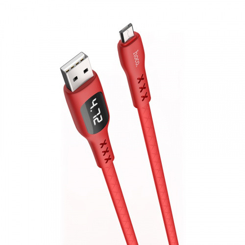 Кабель Hoco S6 Sentinel USB - MicroUSB 2.4A/1.2m (Червоний)