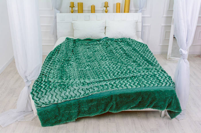 Купить Флисовый плед 1039 Butterfly emerald Mirson 220х240 см, цена ...