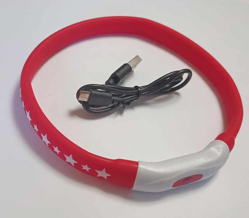 Photos - Collar / Harnesses AnimAll LED-ошейник  для собак  0174 LED-S 1.5х55 см кра (с подзарядкой USB)