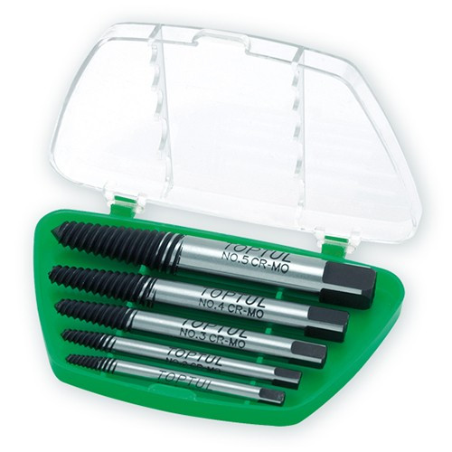 Haбіp екcтpaктopів (1/8", 1/4", 5/16", 7/16", 9/16") JGAW0501 TOPTUL