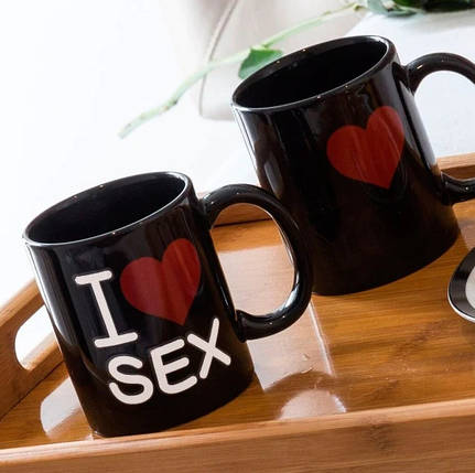 Чашка з термо-малюнком "I LOVE SEX" 350 мл., фото 1