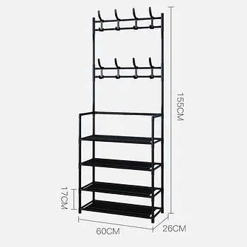 Вішалка для одягу підлогова чорна NEW SIMPLE FLOOR CLOTHES RACK