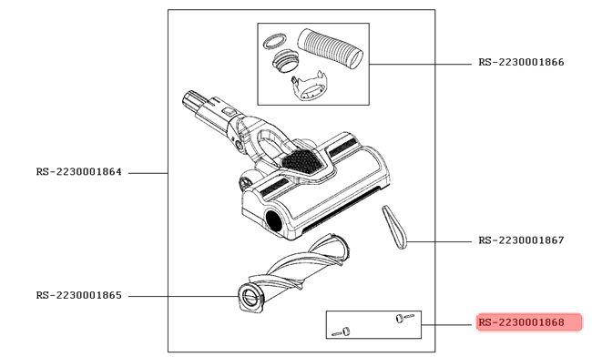 Колеса 2шт Оси 2шт турбощетки для пылесоса Rowenta AIR FORCE 760 FLEX ...