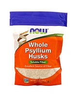 Псиллиум Цельная оболочка семян подорожника, Psillium 454 грамм Now Foods