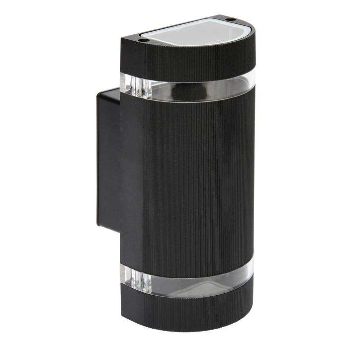 Фасадний світильник вуличний садово-парковий (цоколь GU10х2, IP44, алюміній, чорний) REGNUM-4, фото 1