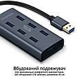 USB-хаб Promate EzHub-7 7хUSB 3.0 Grey (Уцінка) (ch_ezhub-7.grey), фото 4