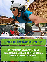 Клейкі кріплення-платформи липучки на плоскі поверхні для екшн-камер GoPro, Dji Action та інших,1 шт., фото 4