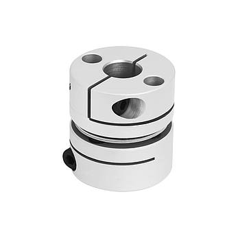 Муфта з'єднувальна мембранна 8х12 мм CM1S-3436-8x12, гнучка безлюфтова муфта для з'єднання валів, фото 1