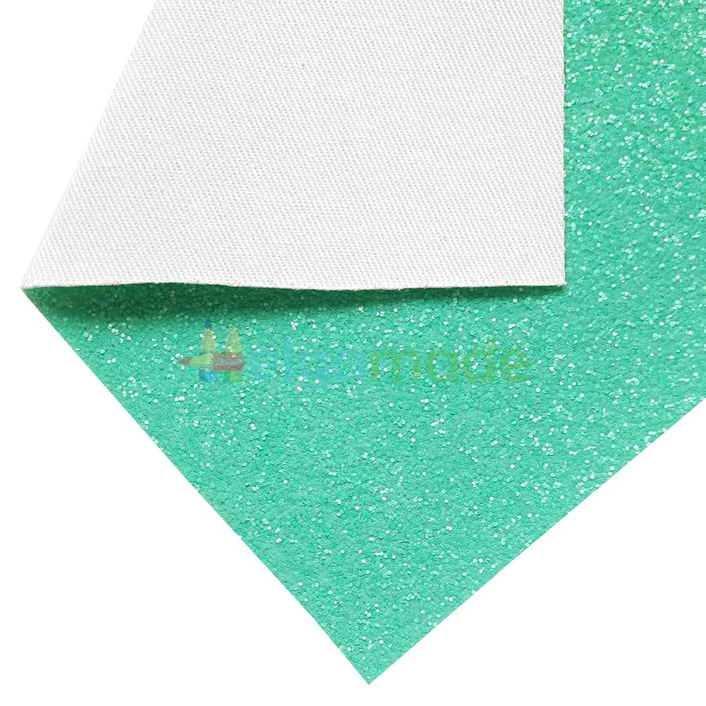 Кожзам Candy з матовими блискітками БІРЮЗОВИЙ, 20x27 см, Китай, фото 1