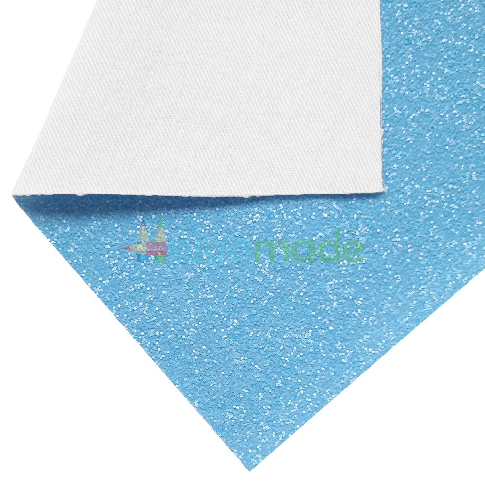 Кожзам Candy з матовими блискітками БЛАКИТНИЙ, 20x27 см, Китай, фото 1