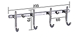 Вішалка GAPPO G201-4 на 4 гачки 235 мм, хром, фото 2