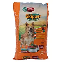 Сухой корм для собак SKIPPER с говядиной и овощами 10 кг