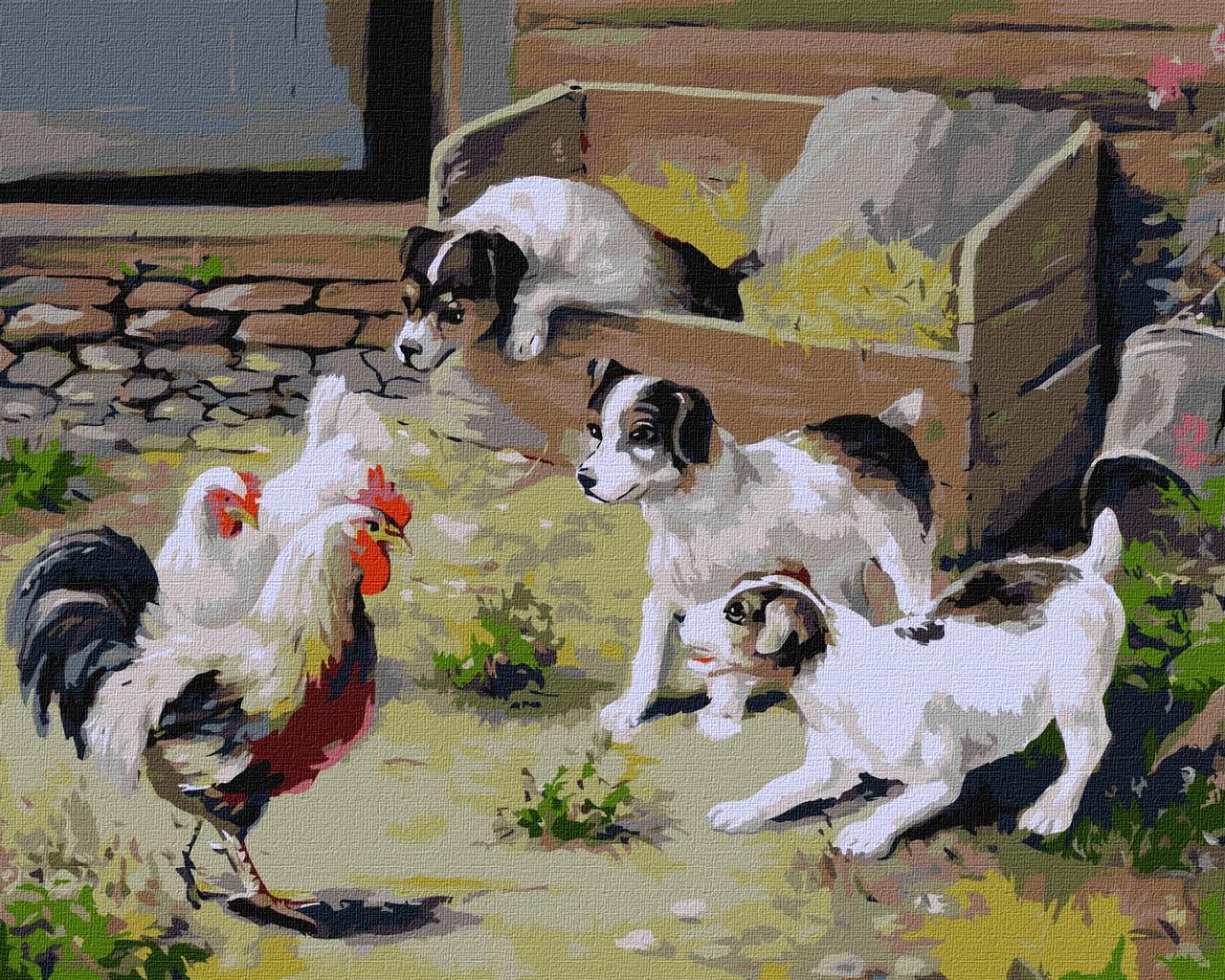 Картина за номерами 40×50 см. Бабусин двір. Ідейка. КНО4342
