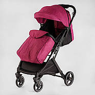 Коляска прогулячної дитячої JOY Comfort L-20115 (рама сталева + алюміній, футкавер, підстаканик), фото 4