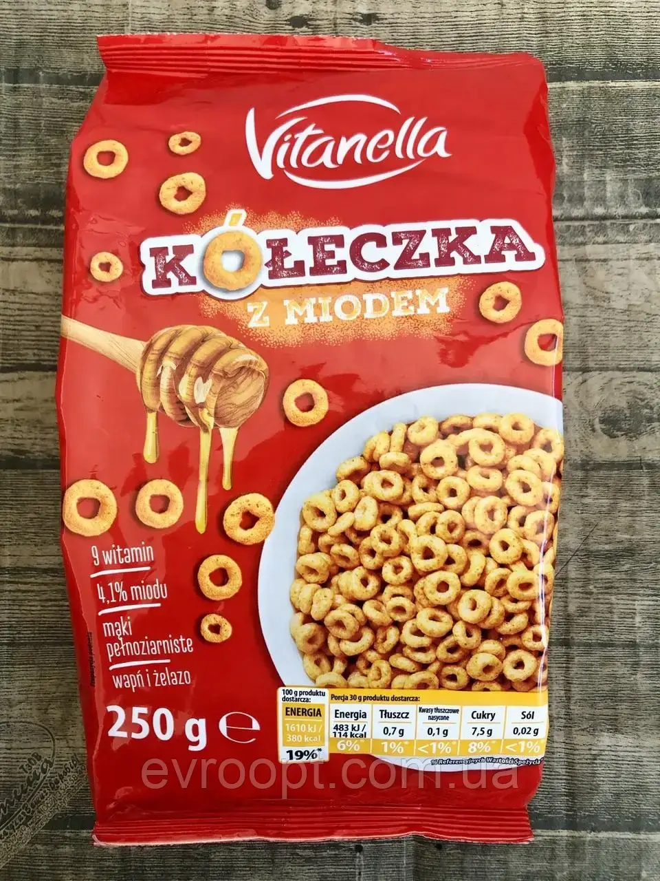 Сухий сніданок Vitanella Koleczka z miodem 250 g