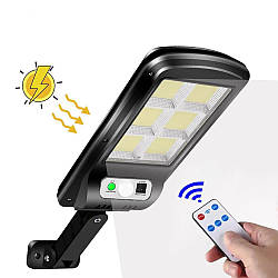 Ліхтар на сонячній батареї Solar Light BL BK120-6COB / Вуличний ліхтар з пультом дистанційного керування / Світильник на вулицю