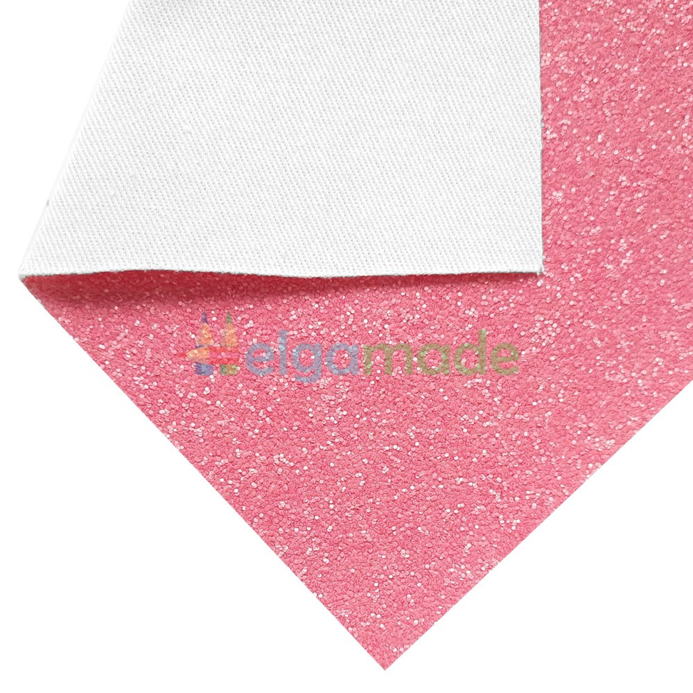 Кожзам Candy з матовими блискітками ТЕПЛИЙ РОЖЕВИЙ, 20x27 см, Китай