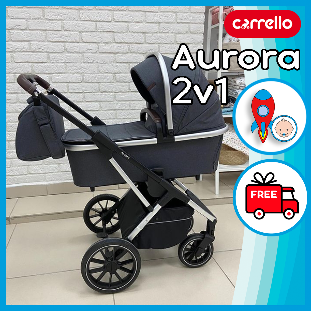 Детская Коляска Универсальная Carrello Aurora 2в1 CRL-6505 с Дождевиком ...