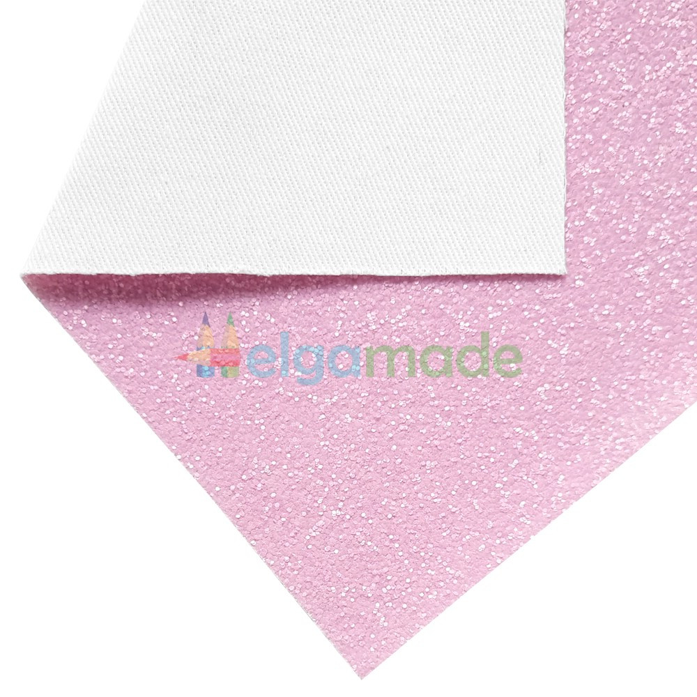 Кожзам Candy з матовими блискітками ЛІЛОВО-РОЖЕВИЙ, 20x27 см, Китай, фото 1