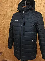 Р-50,52,54,56,58,60 Мужская весенняя, демисезонная стеганная куртка больших размеров, с капюшоном