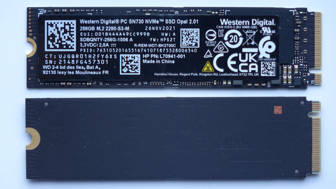 НОВЫЙ SSD накопитель WD SN730 256GB NVMe M.2 2280 TLC 3D NAND (SDBQNTY-256G-1006A) ссд диск для ноутбука ПК - фото 3 - id-p1665536513