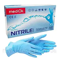 Рукавички блакитні нітрилові MediOk 100 шт