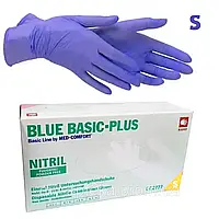 Перчатки нитриловые Blue Basic Plus AMPri синие 200 штук розмір S