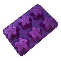 Силіконова форма MagicKitchen №171 Квітка для кексів та маффінів 6 в 1, фото 3