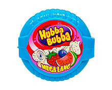 Жувальна гумка Hubba Bubba Mega Lang Triple Mix Полуниця-чорниця-арбуз, 56 г (блакитний бокс)