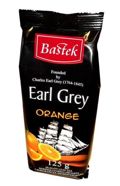 Чай з олією бергамоту та цедрою апельсина чорний листовий Bastek Earl Grey Orange 125 грамів
