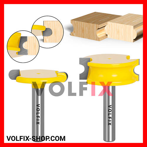 Фрезы VOLFIX FZ-120-610 d8 mm для изготовления бочек паз шип (папа мама ...