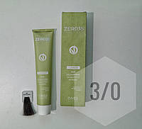 Zer035 color Be Green Vegan Безаммиачный крем краситель 3\0 Emmebi Италия