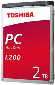 Жорсткий диск 2.5" SATA III 2TB Toshiba PC L200 (HDWL120UZSVA) 5400rpm 128MB новий #