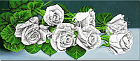 Схема для вишивки бісером Білі троянди Вартість вказана без бісеру