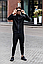 Чоловічий спортивний костюм чорного кольору з лампасами осінньо-весняний на блискавці, розміри M, L, XL, XXL, фото 2