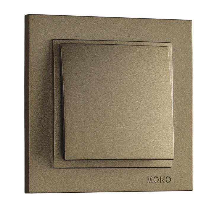 Вимикач одноклавішний Mono Electric DESPINA бронза, фото 1
