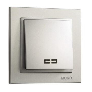 Вимикач з підсвічуванням Mono Electric DESPINA Срібло, Сірий, фото 1