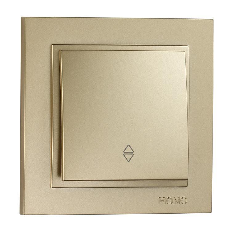 Вимикач одноклавішний прохідний титан Mono Electric DESPINA, фото 1