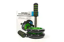 Колесо для преса фітнес Double Wheel ABS Health Abdomen Round Подвійне, фото 6