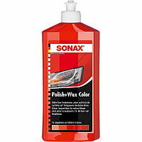 Цветной полироль с воском красный 500 мл SONAX Polish&Wax Color NanoPro (296400)