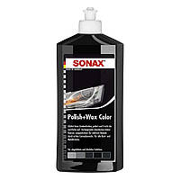 Цветной полироль с воском чёрный 500 мл SONAX Polish&Wax Color NanoPro (296100)