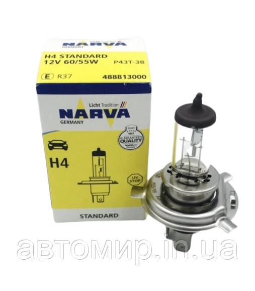 Галогенні лампи Narva Standart H4 12V 60/55W P43t