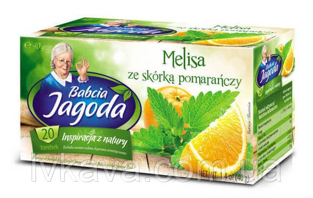 Чай фруктовий Мелісса з апельсином Mokate Grandma's Tea, 20 пак, фото 2